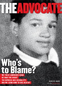 Larry King Cover in The Advocate magazine