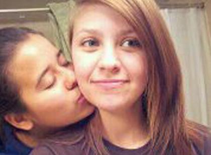 R to L: Mollie Judith Olgin (deceased), and Mary Kristene Chapa, teen victims of brutal shooting two years ago this month.